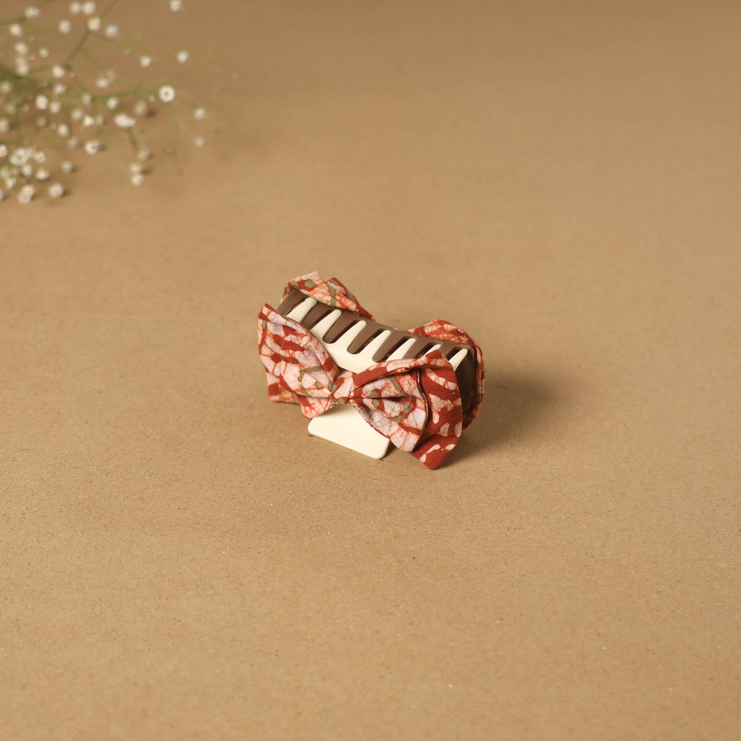 Red - handmade women’s bow hair claw clip 23 - handcrafted