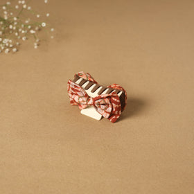 Red - handmade women’s bow hair claw clip 23 - handcrafted