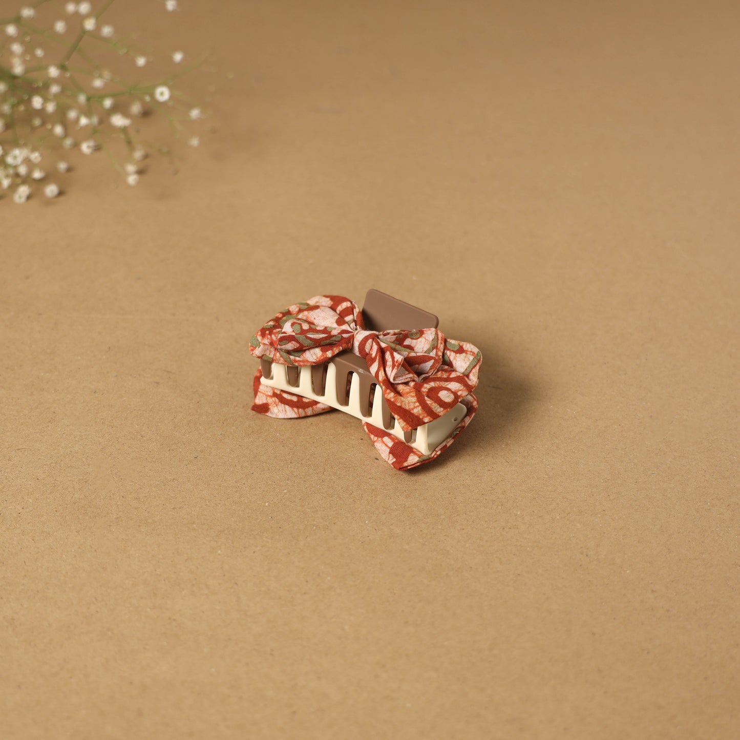 Red - handmade women’s bow hair claw clip 23 - handcrafted