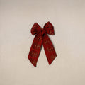 Red - handmade women’s bow hair clip 112 - handcrafted