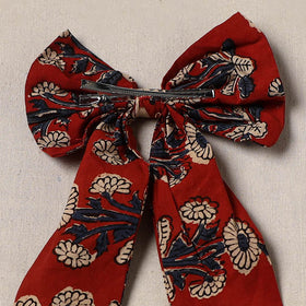 Red - handmade women’s bow hair clip 115 - handcrafted