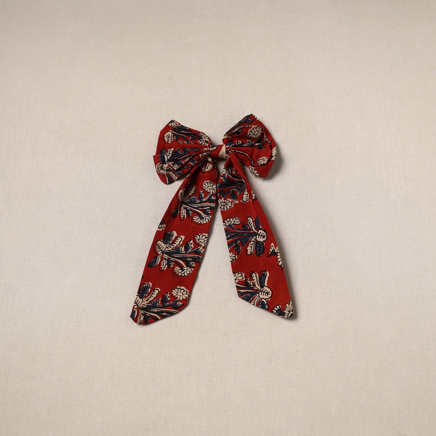 Red - handmade women’s bow hair clip 115 - handcrafted