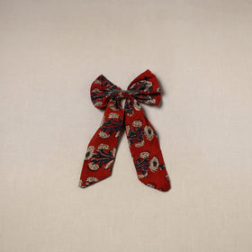 Red - handmade women’s bow hair clip 115 - handcrafted
