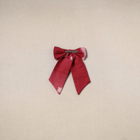 Red - handmade women’s bow hair clip 124 - handcrafted