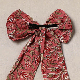 Red - handmade women’s bow hair clip 125 - handcrafted