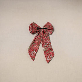 Red - handmade women’s bow hair clip 125 - handcrafted