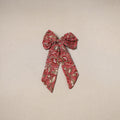 Red - handmade women’s bow hair clip 125 - handcrafted