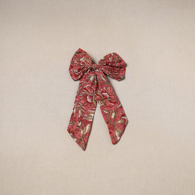 Red - handmade women’s bow hair clip 125 - handcrafted