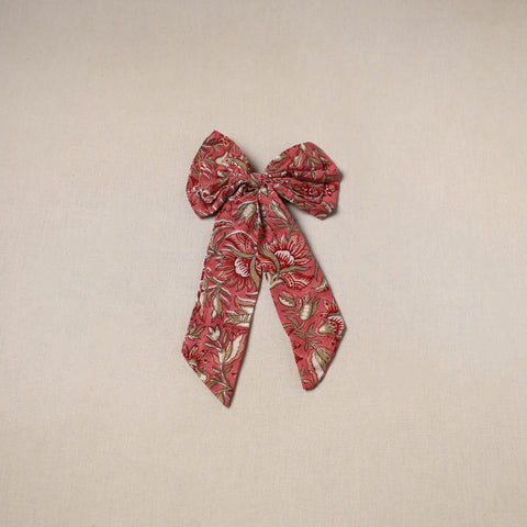 Red - handmade women’s bow hair clip 125 - handcrafted