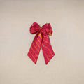 Red - handmade women’s bow hair clip 127 - handcrafted