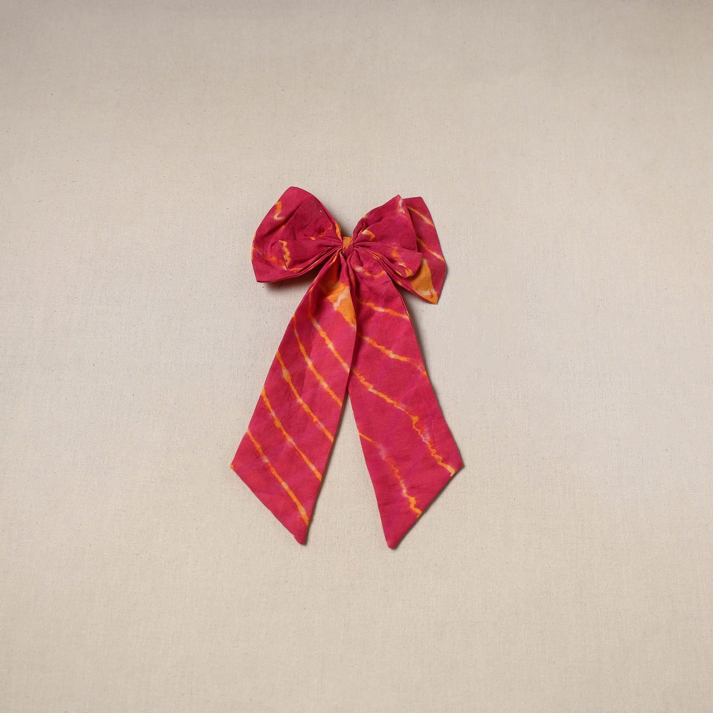 Red - handmade women’s bow hair clip 127 - handcrafted