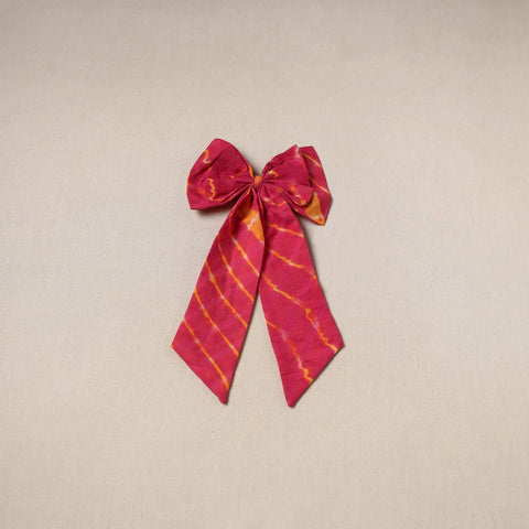 Red - handmade women’s bow hair clip 127 - handcrafted