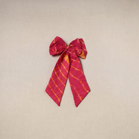 Red - handmade women’s bow hair clip 127 - handcrafted