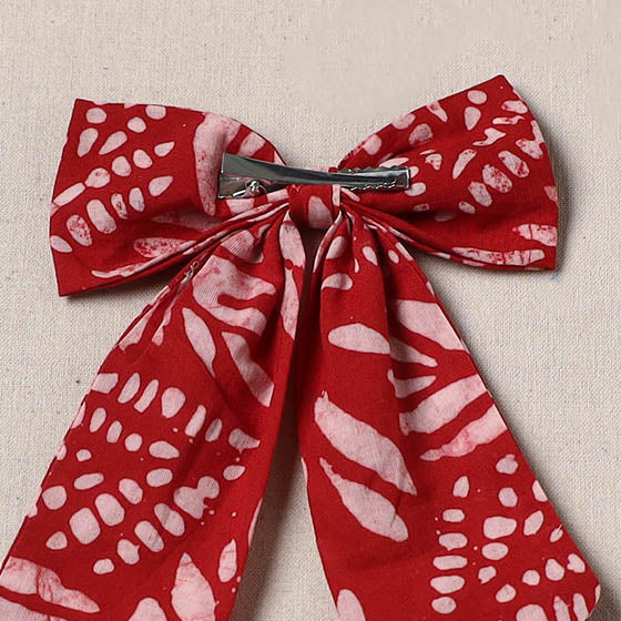 Handmade women’s bow hair clip 53 - handcrafted