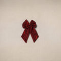 Red - handmade women’s bow hair clip 75 - handcrafted