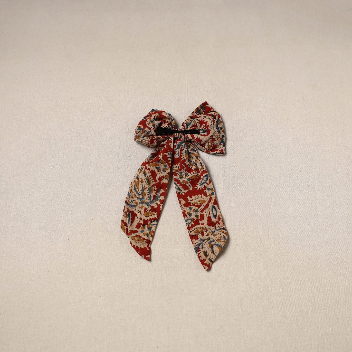 Red - handmade women’s bow hair clip 77 - handcrafted