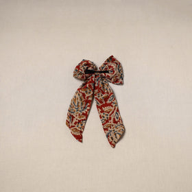 Red - handmade women’s bow hair clip 77 - handcrafted