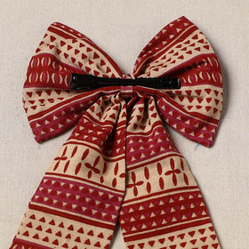 Red - handmade women’s bow hair clip 85 - handcrafted