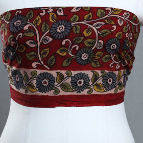 Buy Red Handpainted Cotton Kalamkari Blouse Piece