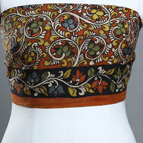 Buy Red Handpainted Cotton Kalamkari Blouse Piece