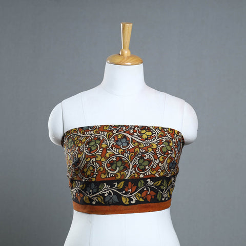 Buy Red Handpainted Cotton Kalamkari Blouse Piece