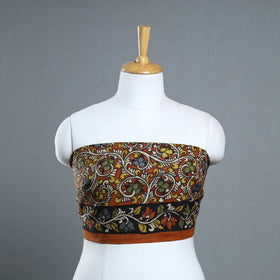 Buy Red Handpainted Cotton Kalamkari Blouse Piece