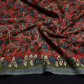 Red - handpainted cotton kalamkari blouse piece 09