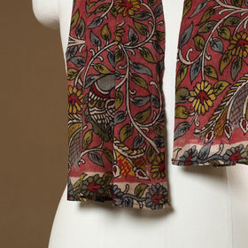  Red Handpainted Cotton Kalamkari Stole Online