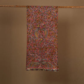  Red Handpainted Cotton Kalamkari Stole Online