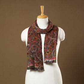  Red Handpainted Cotton Kalamkari Stole Online