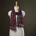 Red Handpainted Cotton Kalamkari Stole