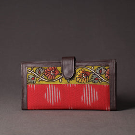 Red Handpainted Kalamkari Natural Dyed Cotton Clutch