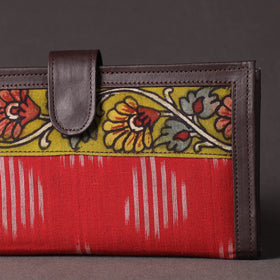 Red Handpainted Kalamkari Natural Dyed Cotton Clutch