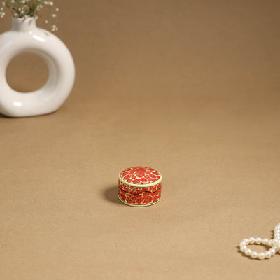 Red - handpainted paper mache multipurpose box 01