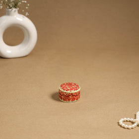 Red - handpainted paper mache multipurpose box 01