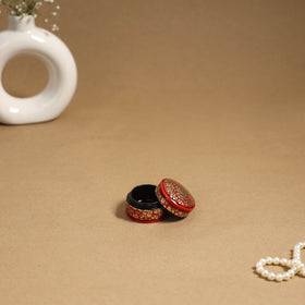 Red - handpainted paper mache multipurpose box 04