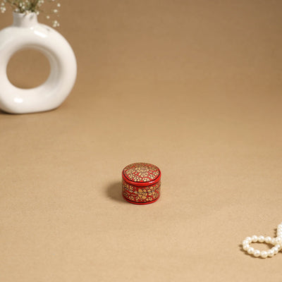 Red - handpainted paper mache multipurpose box 04