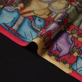 Handpainted srikalahasti silk cotton pen kalamkari fabric