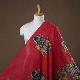 Handpainted srikalahasti silk cotton pen kalamkari fabric