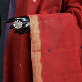 Peach - handspun handloom buti natural dyed cotton