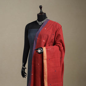 Peach - handspun handloom buti natural dyed cotton