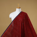 Red - handspun handloom natural dyed cotton buti srikakulam
