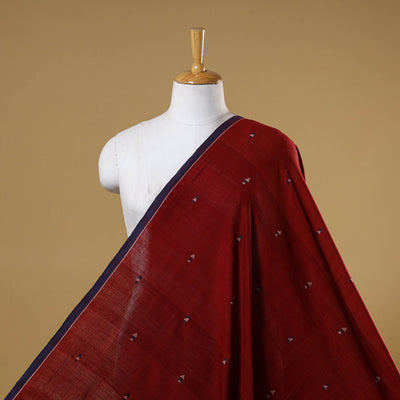 Red - handspun handloom natural dyed cotton buti srikakulam