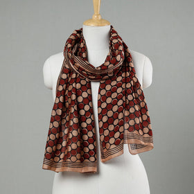 Buy Handwoven Block Art Print Chanderi Silk Bindaas Stole