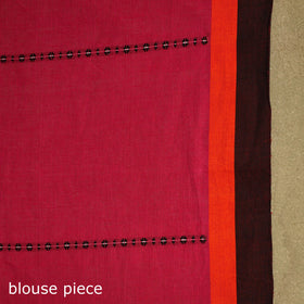 Red - handwoven cotton begumpuri saree 06 - handcrafted