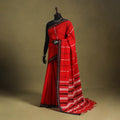 Red - handwoven cotton begumpuri saree 14 - handcrafted