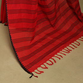 Red - handwoven cotton begumpuri saree 23 - handcrafted