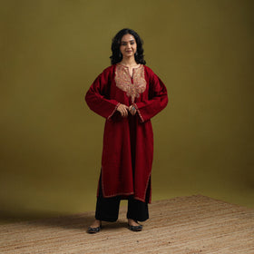 Handwoven sozni hand embroidered kashmiri merino wool
