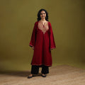 Handwoven sozni hand embroidered kashmiri merino wool