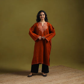 Handwoven sozni hand embroidered kashmiri merino wool